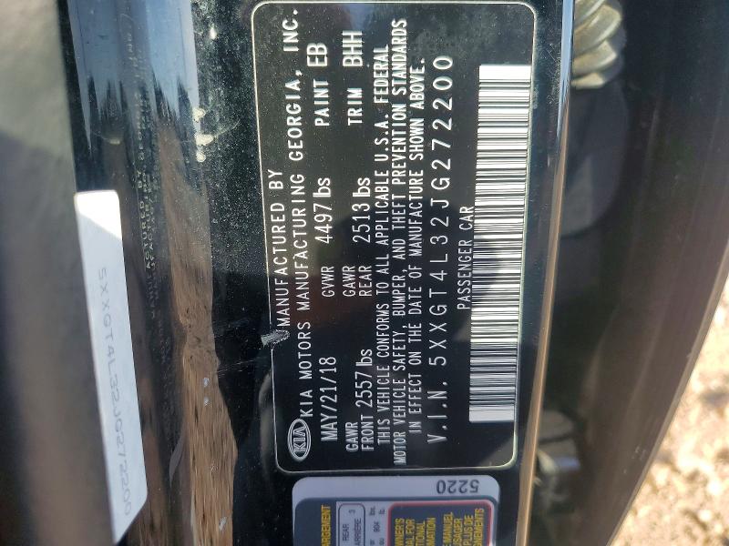65531776 :رقم المزاد ، 5XXGT4L32JG272200 vin ، 2018 Kia Optima مزاد بيع