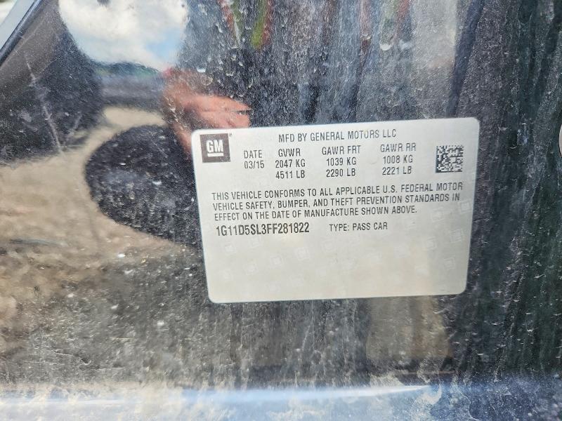 Продаж на аукціоні авто 2015 Chevrolet Malibu, vin: 1G11D5SL3FF281822, номер лоту: 64085486
