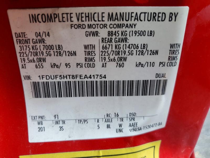 Продаж на аукціоні авто 2015 Ford F550, vin: 1FDUF5HT8FEA41754, номер лоту: 60060866