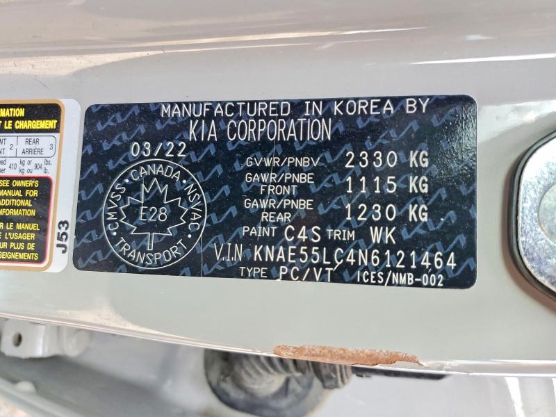 Aukcja sprzedaży 2022 Kia Stinger, vin: KNAE55LC4N6121464, numer aukcji: 64206656