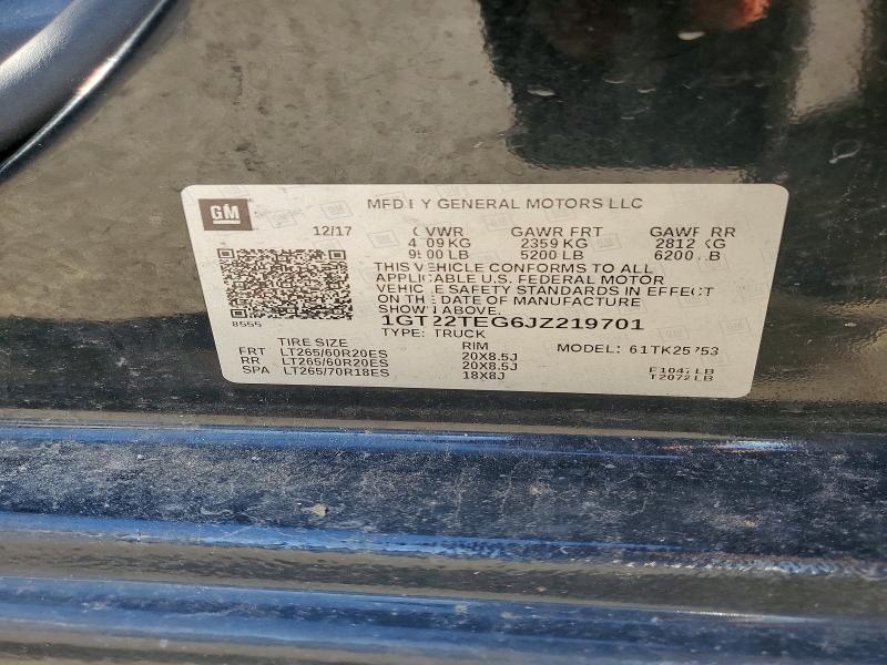 Aukcja sprzedaży 2018 Gmc Sierra, vin: 1GT22TEG6JZ219701, numer aukcji: 64838926