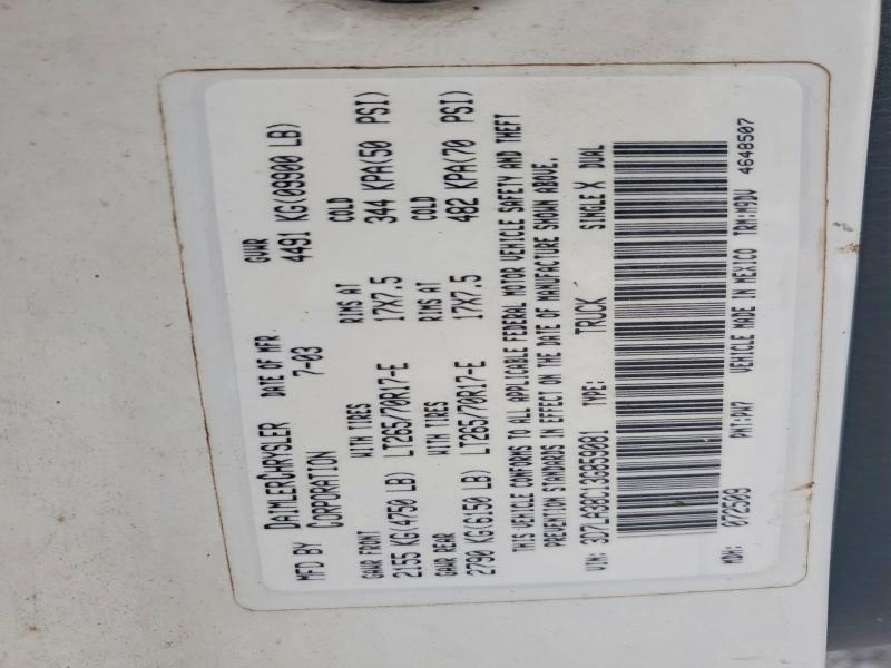Продажа на аукционе авто 2003 Dodge Ram 3500, vin: 3D7LA38C13G859081, номер лота: 64372916