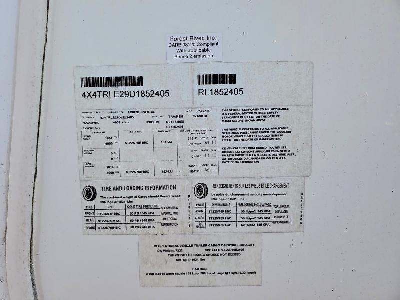 Продаж на аукціоні авто 2013 Rockwood Lite, vin: 4X4TRLE29D1852405, номер лоту: 59194036