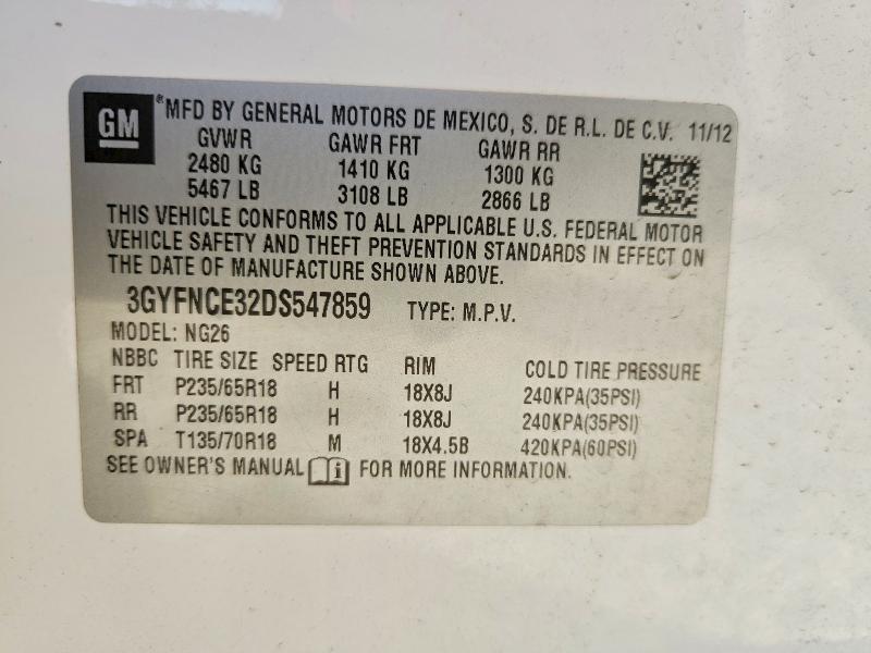 Продажа на аукционе авто 2013 Cadillac Srx, vin: 3GYFNCE32DS547859, номер лота: 67115556
