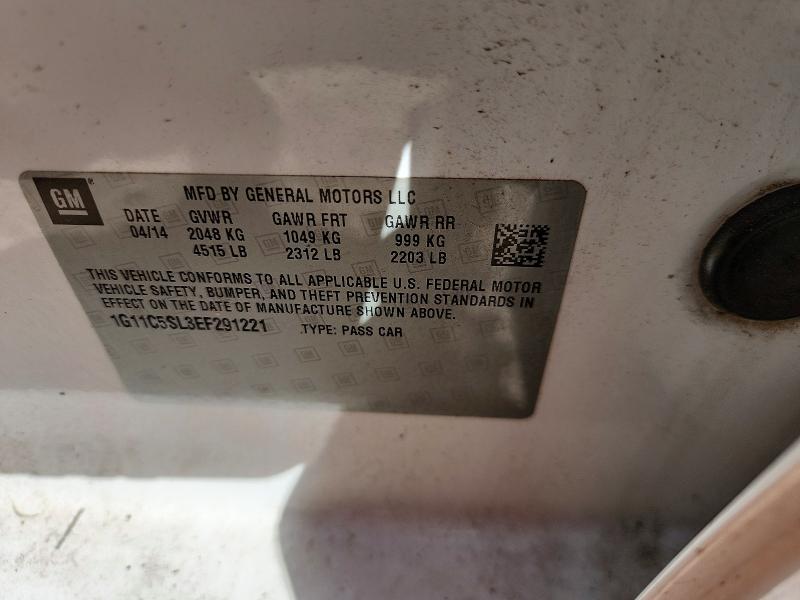 Продажа на аукционе авто 2014 Chevrolet Malibu, vin: 1G11C5SL3EF291221, номер лота: 66200066