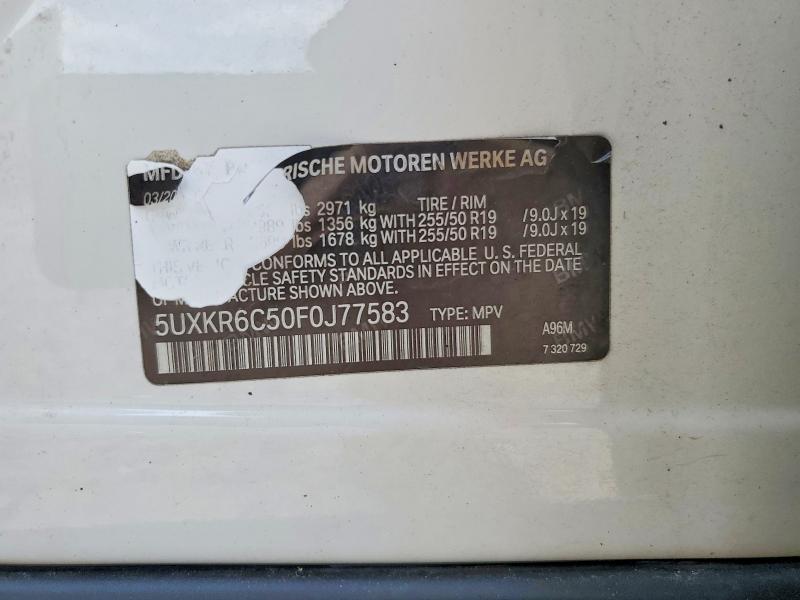 2015 Bmw X5 მანქანა იყიდება აუქციონზე, vin: 5UXKR6C50F0J77583, აუქციონის ნომერი: 65717046
