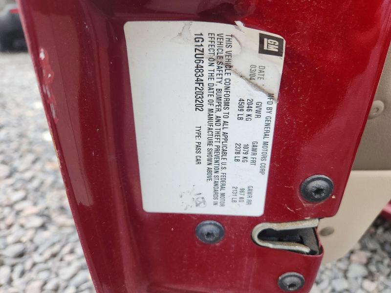 Aukcja sprzedaży 2004 Chevrolet Malibu, vin: 1G1ZU64834F203202, numer aukcji: 64783576