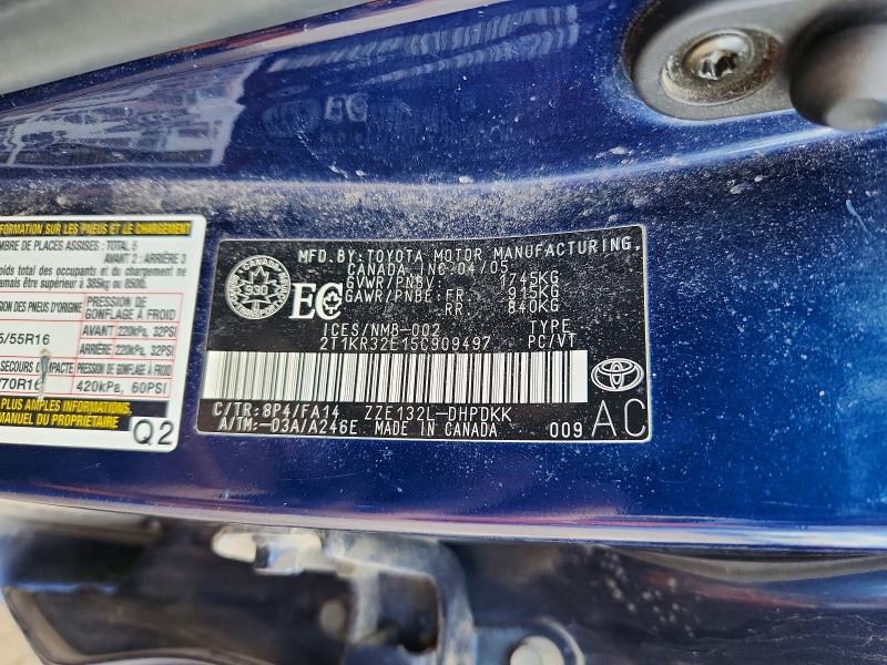Aukcja sprzedaży 2005 Toyota Corolla Matrix, vin: 2T1KR32E15C909497, numer aukcji: 66515366