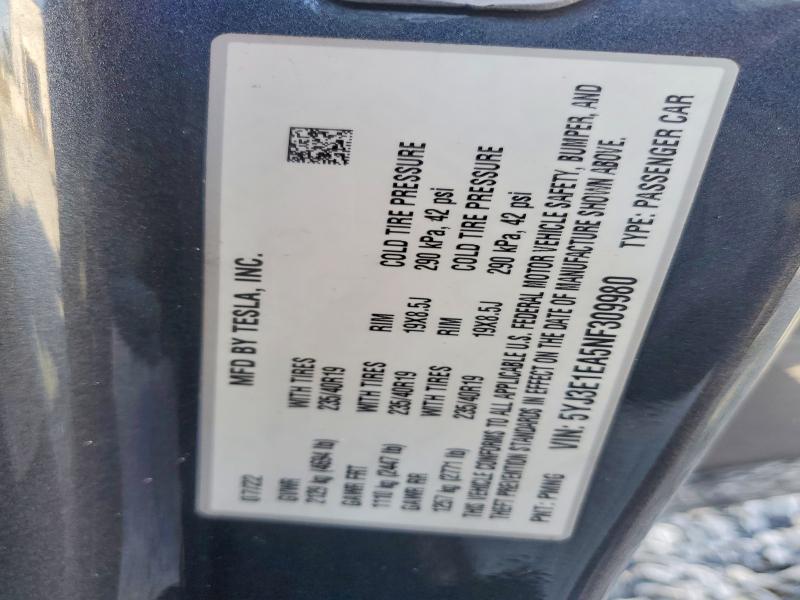 Продаж на аукціоні авто 2022 Tesla Model 3, vin: 5YJ3E1EA5NF309980, номер лоту: 65390746