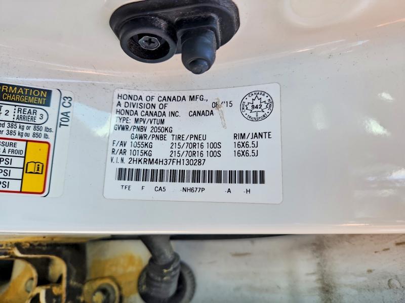 64417726 :رقم المزاد ، 2HKRM4H37FH130287 vin ، 2015 Honda Cr-v مزاد بيع