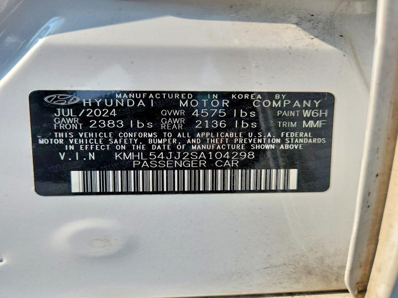 64723256 :رقم المزاد ، KMHL54JJ2SA104298 vin ، 2025 Hyundai Sonata Hybrid مزاد بيع