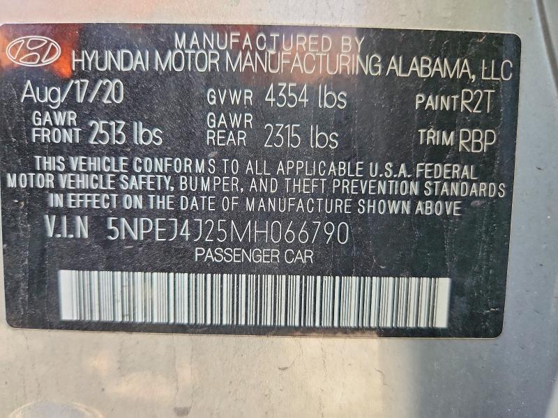Aukcja sprzedaży 2021 Hyundai Sonata, vin: 5NPEJ4J25MH066790, numer aukcji: 65369056