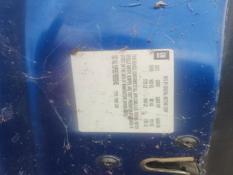 Aukcja sprzedaży 2005 Chevrolet Cobalt, vin: 1G1AL12F957650245, numer aukcji: 64252776