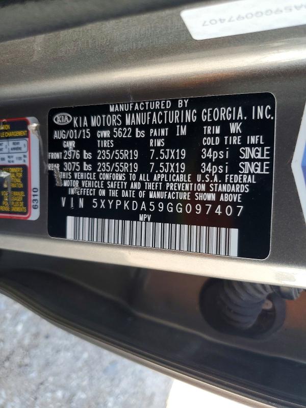 Продаж на аукціоні авто 2016 Kia Sorento, vin: 5XYPKDA59GG097407, номер лоту: 63766356