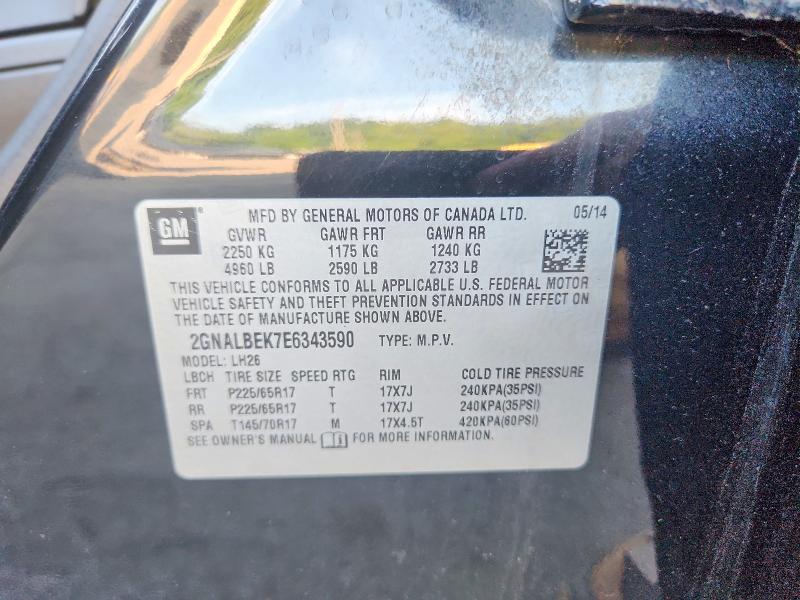 Продажа на аукционе авто 2014 Chevrolet Equinox, vin: 2GNALBEK7E6343590, номер лота: 65115146