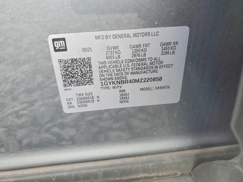 Aukcja sprzedaży 2021 Cadillac Xt5, vin: 1GYKNBR40MZ220858, numer aukcji: 64661096