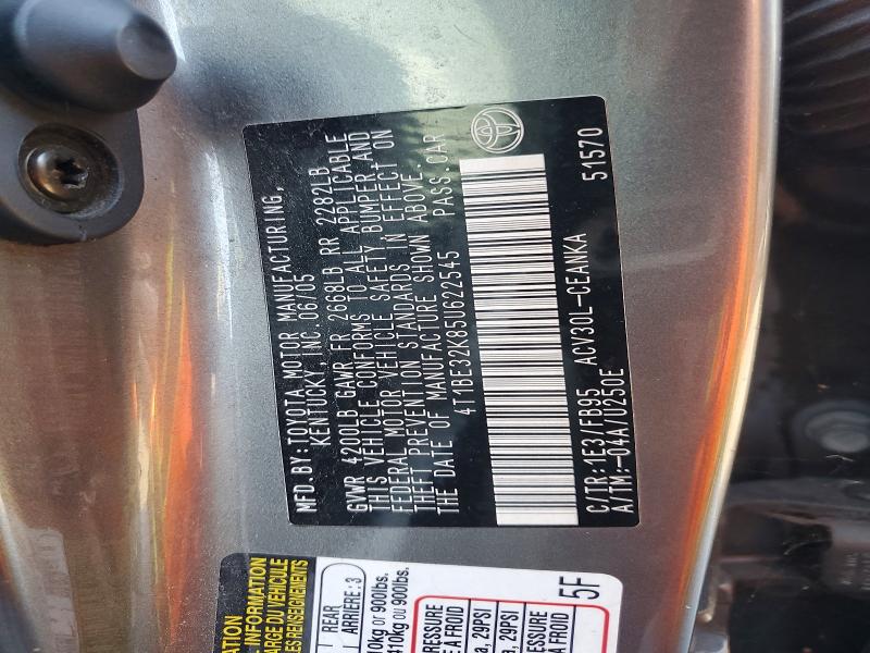 64486066 :رقم المزاد ، 4T1BE32K85U622545 vin ، 2005 Toyota Camry مزاد بيع