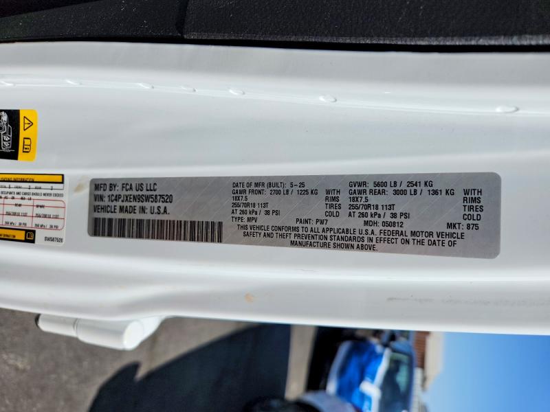 Продажа на аукционе авто 2025 Jeep Wrangler, vin: 1C4PJXEN9SW587520, номер лота: 63693256