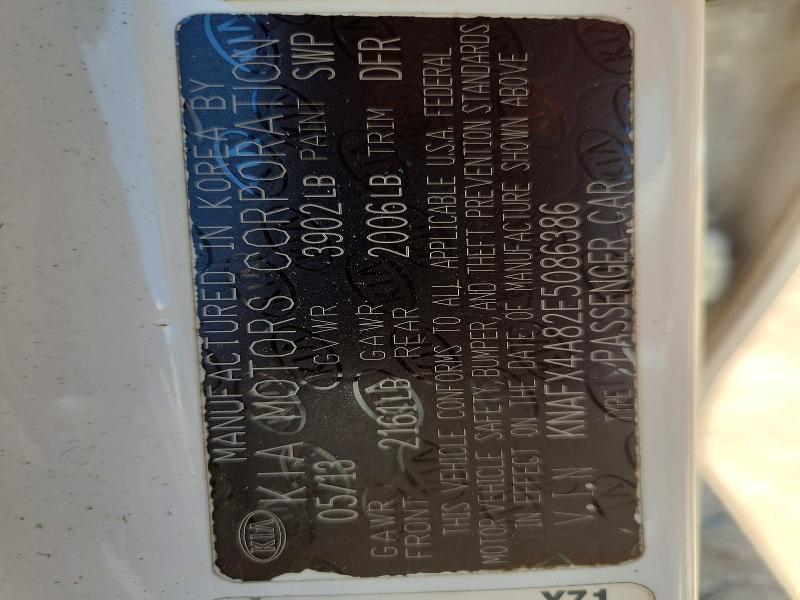 63489166 :رقم المزاد ، KNAFX4A82E5086386 vin ، 2014 Kia Forte مزاد بيع