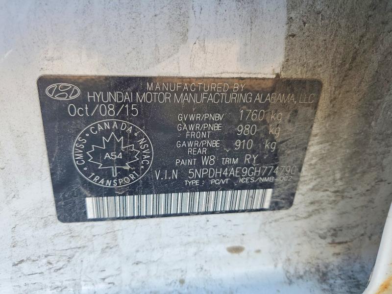 Aukcja sprzedaży 2016 Hyundai Elantra, vin: 5NPDH4AE9GH774790, numer aukcji: 64542056