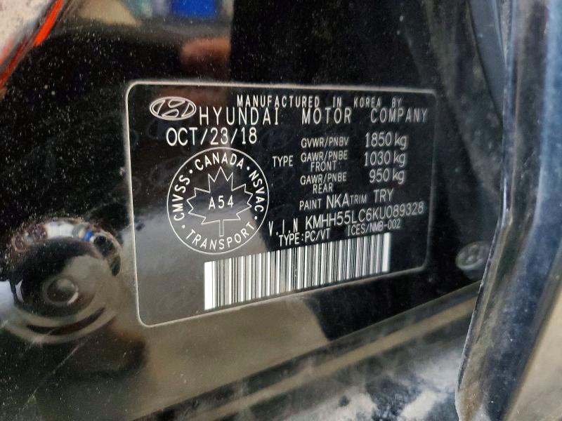 66212486 :رقم المزاد ، KMHH55LC6KU089328 vin ، 2019 Hyundai Elantra Gt مزاد بيع