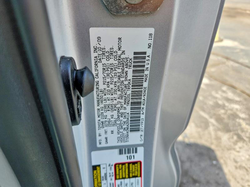 2010 Toyota Tacoma მანქანა იყიდება აუქციონზე, vin: 5TENX4CN6AZ694114, აუქციონის ნომერი: 66012406