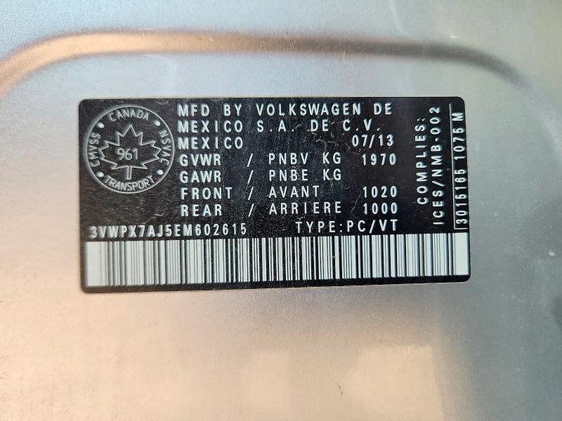 Aukcja sprzedaży 2014 Volkswagen Jetta, vin: 3VWPX7AJ5EM602615, numer aukcji: 65733336