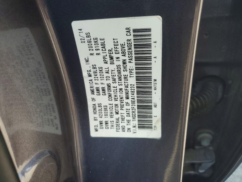 Продаж на аукціоні авто 2014 Honda Accord, vin: 1HGCR2F39EA148232, номер лоту: 64203826