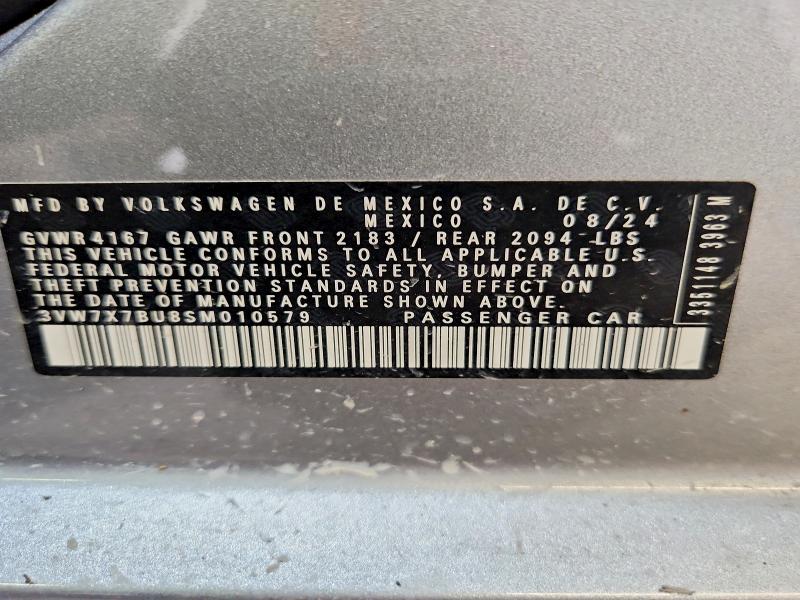 64017956 :رقم المزاد ، 3VW7X7BU8SM010579 vin ، 2025 Volkswagen Jetta مزاد بيع