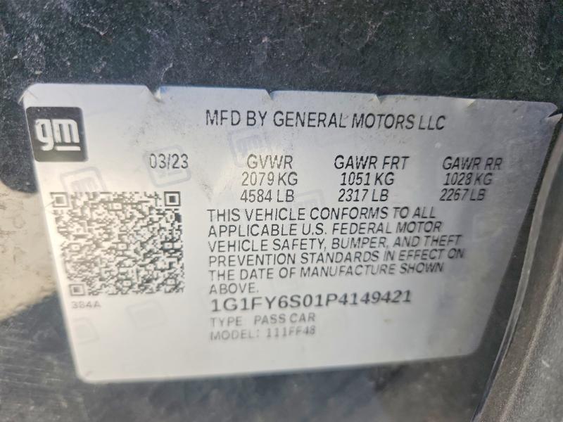 64996536 :رقم المزاد ، 1G1FY6S01P4149421 vin ، 2023 Chevrolet Bolt Euv مزاد بيع