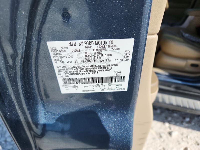 Продажа на аукционе авто 2011 Ford Escape, vin: 1FMCU0DG3BKA14311, номер лота: 63566806