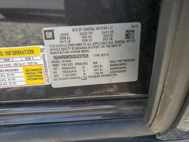 64434756 :رقم المزاد ، 5GAKRDKD5DJ237526 vin ، 2013 Buick Enclave مزاد بيع