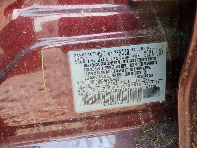Aukcja sprzedaży 2023 Nissan Sentra, vin: 3N1AB8CV6PY243559, numer aukcji: 63858026