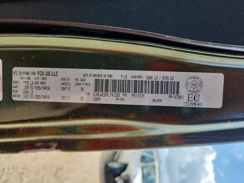 Продаж на аукціоні авто 2015 Jeep Wrangler Unlimited, vin: 1C4BJWEG5FL741539, номер лоту: 66550846
