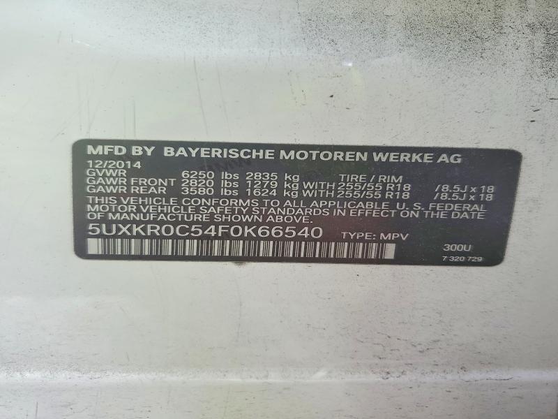 Aukcja sprzedaży 2015 Bmw X5, vin: 5UXKR0C54F0K66540, numer aukcji: 66024116