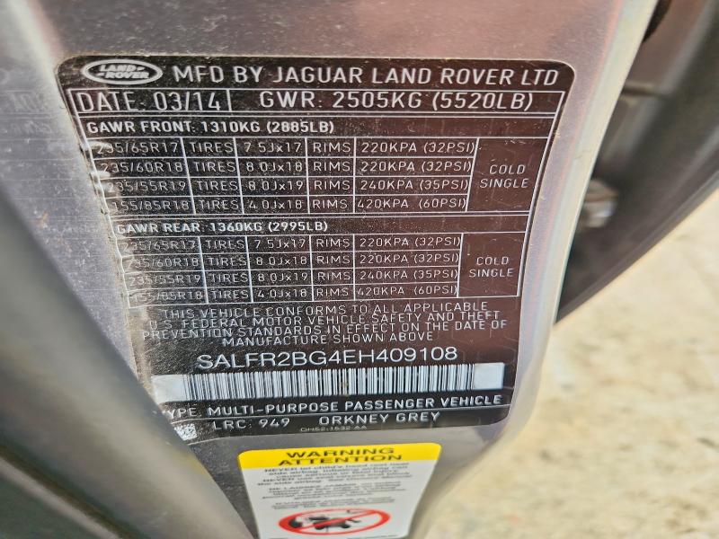 Aukcja sprzedaży 2014 Land Rover Lr2, vin: SALFR2BG4EH409108, numer aukcji: 63528896
