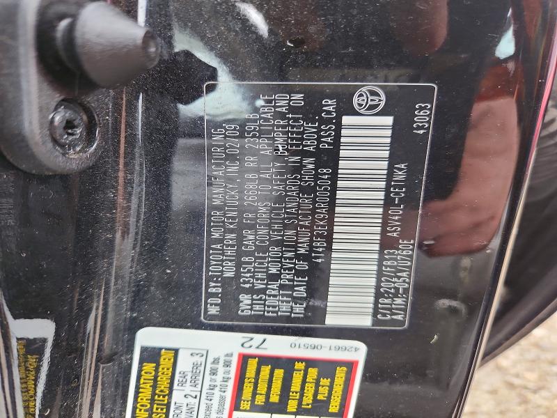 Aukcja sprzedaży 2010 Toyota Camry, vin: 4T4BF3EK9AR005048, numer aukcji: 67084986