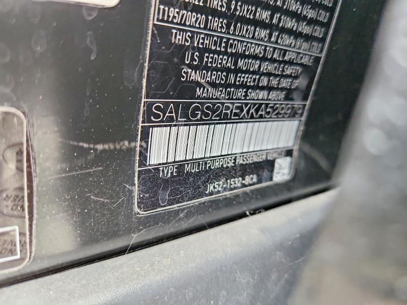 Продаж на аукціоні авто 2019 Land Rover Range Rover, vin: SALGS2REXKA529979, номер лоту: 64558896