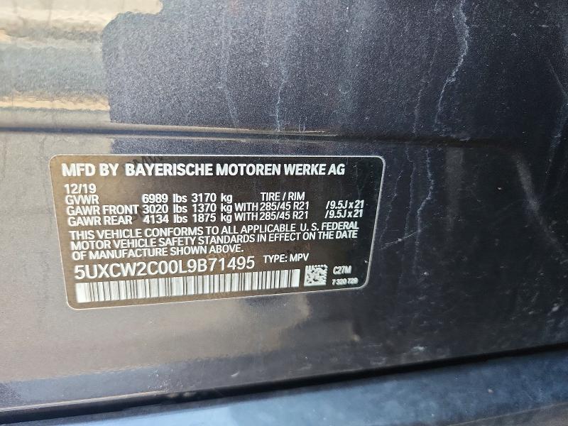 Aukcja sprzedaży 2020 Bmw X7, vin: 5UXCW2C00L9B71495, numer aukcji: 63562006