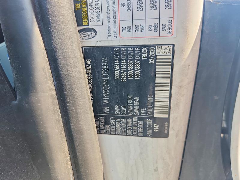 Продаж на аукціоні авто 2020 Mercedes-benz Metris, vin: W1YV0CEY4L3728974, номер лоту: 65002496