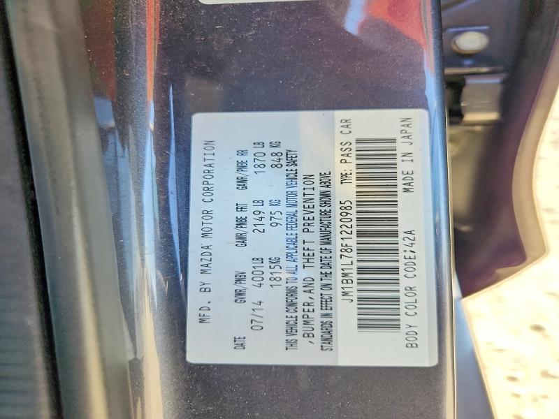 2015 Mazda 3 მანქანა იყიდება აუქციონზე, vin: JM1BM1L78F1220985, აუქციონის ნომერი: 63778626