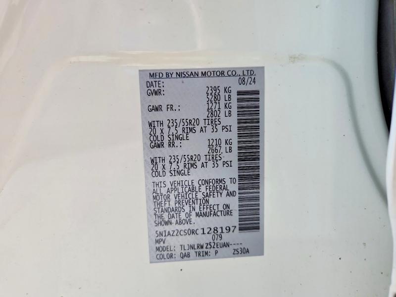 Aukcja sprzedaży 2024 Nissan Murano, vin: 5N1AZ2CS0RC128197, numer aukcji: 63410756