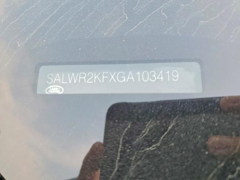 Продажа на аукционе авто 2016 Land Rover Range Rover Sport, vin: SALWR2KFXGA103419, номер лота: 64744616