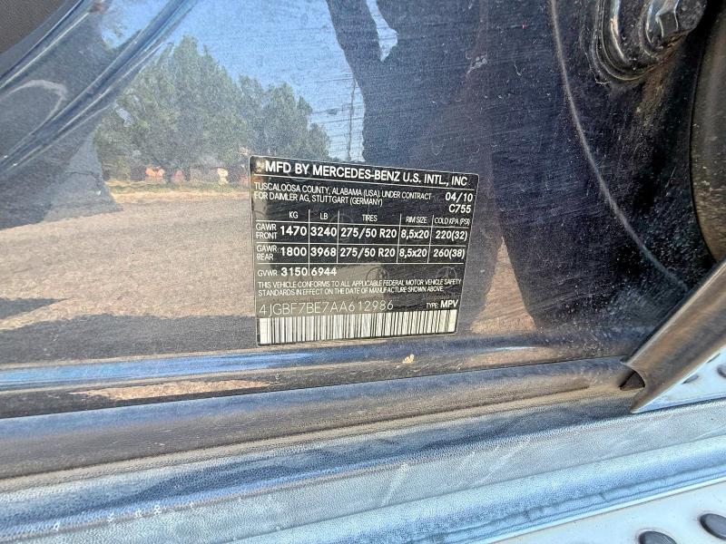 Продаж на аукціоні авто 2010 Mercedes-benz Gl, vin: 4JGBF7BE7AA612986, номер лоту: 63877326