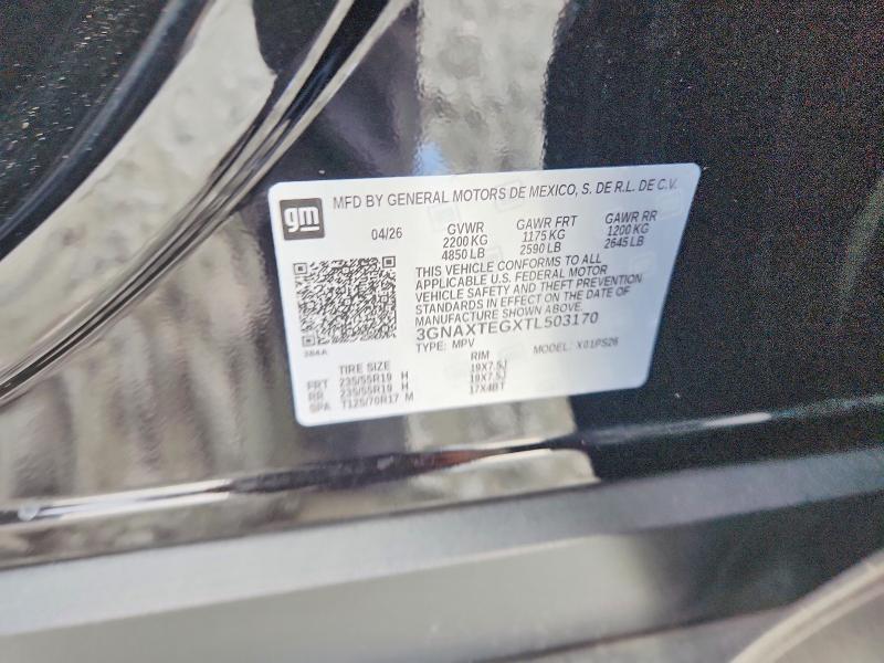 Продаж на аукціоні авто 2026 Chevrolet Equinox, vin: 3GNAXTEGXTL503170, номер лоту: 66400386