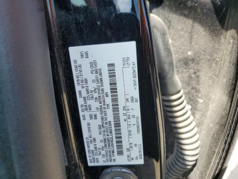 Продажа на аукционе авто 2020 Ford Escape, vin: 1FMCU0H62LUB03309, номер лота: 64307616