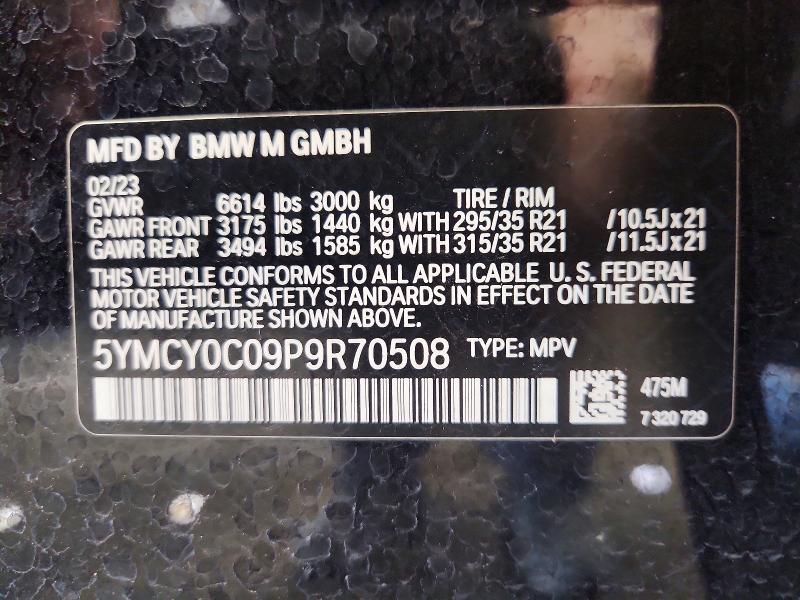 Aukcja sprzedaży 2023 Bmw X6, vin: 5YMCY0C09P9R70508, numer aukcji: 64441476