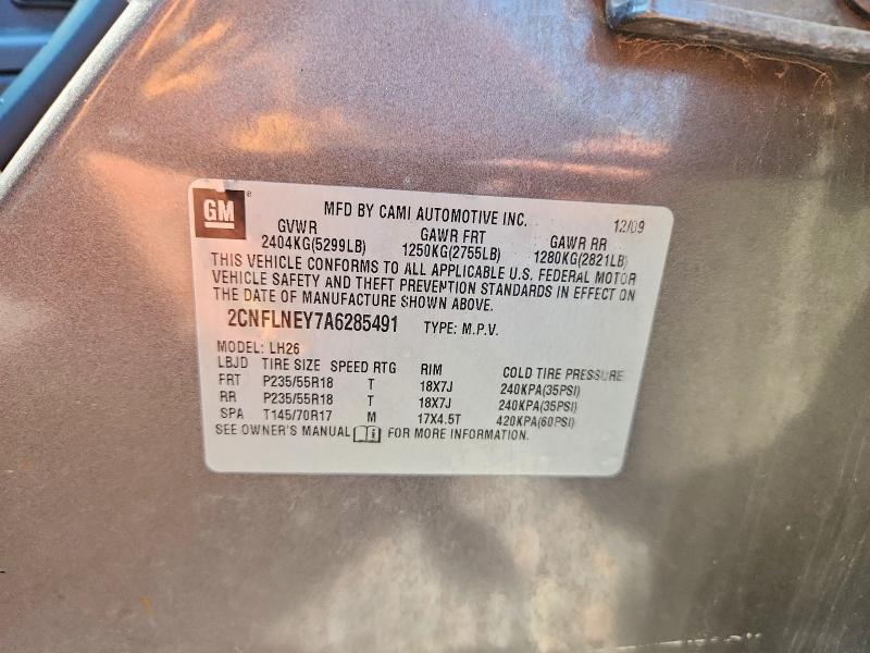 Aukcja sprzedaży 2010 Chevrolet Equinox, vin: 2CNFLNEY7A6285491, numer aukcji: 65345476