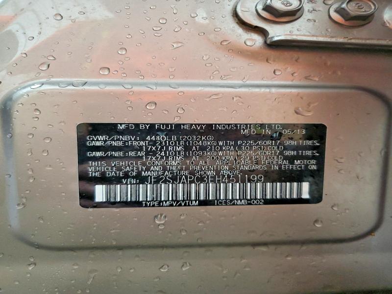 Aukcja sprzedaży 2014 Subaru Forester, vin: JF2SJAPC3EH451199, numer aukcji: 65034846