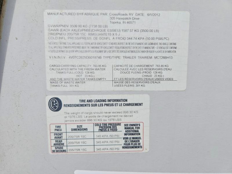 Продаж на аукціоні авто 2013 Cross Roads Unknown, vin: 4V0TC2625DB019748, номер лоту: 65007366